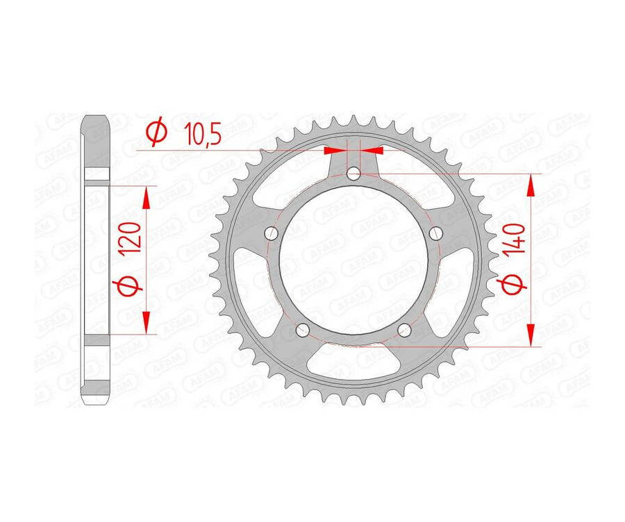 Couronne AFAM acier standard 86603 - 530 Couronne AFAM acier standard 86603 - 530