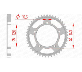 Couronne AFAM acier standard 86603 - 530 - 1074758004