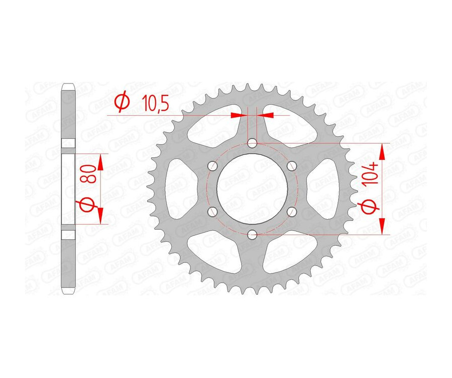 Couronne AFAM acier standard 16606 - 520 - 1074587002