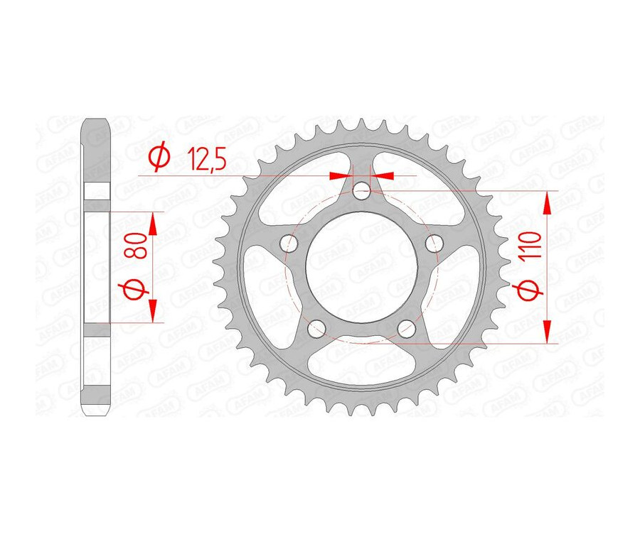 Couronne AFAM acier standard 10605 - 530 - 1074369007