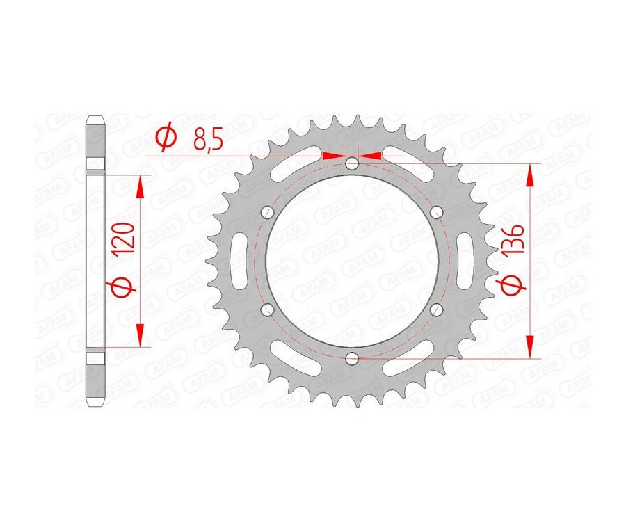 Couronne AFAM acier standard 12304 - 520 Couronne AFAM acier standard 12304 - 520