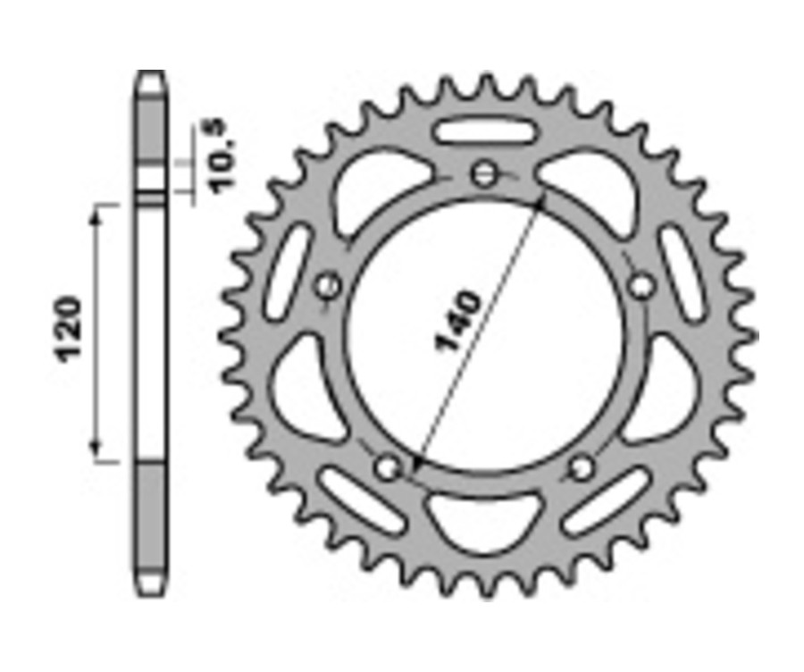 Couronne PBR acier C45 standard 4397 - 520 - 1075308002