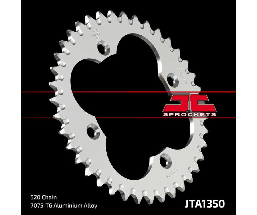 Couronne JT SPROCKETS aluminium ultra-light 1350 - 520 Couronne JT SPROCKETS aluminium ultra-light 1350 - 520