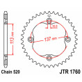 Couronne JT SPROCKETS acier standard 1760 - 520 Couronne JT SPROCKETS acier standard 1760 - 520