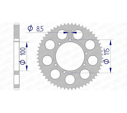 Couronne AFAM aluminium 93117 - 428