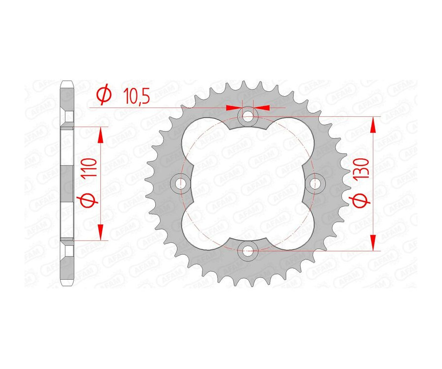 Couronne AFAM acier standard 10318 - 520 - 1074347001