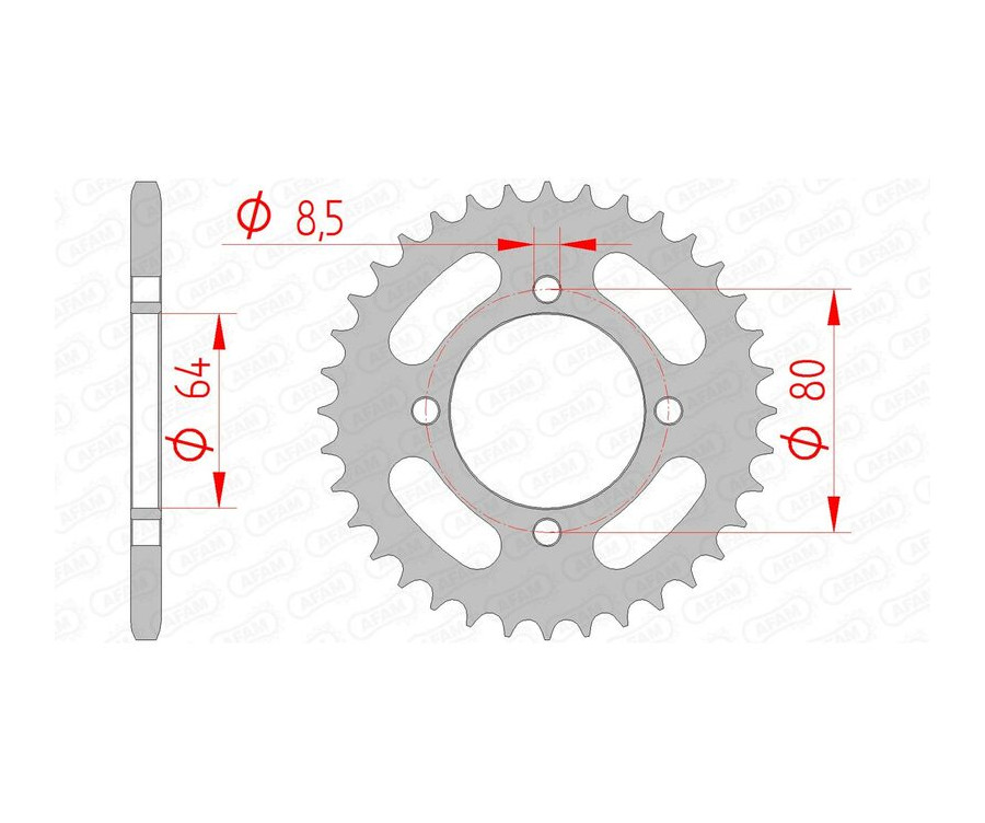 Couronne AFAM acier standard 12101 - 420 - 1074404008