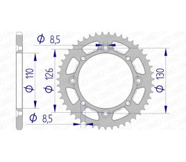 Couronne AFAM aluminium 17107420