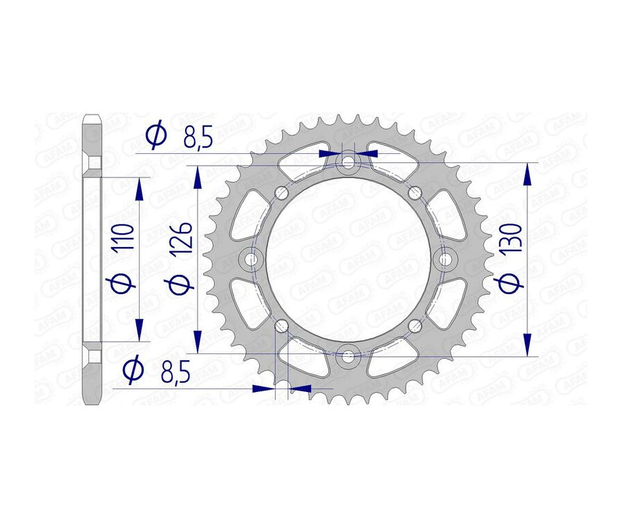 Couronne AFAM aluminium 17107420 - 1074599002
