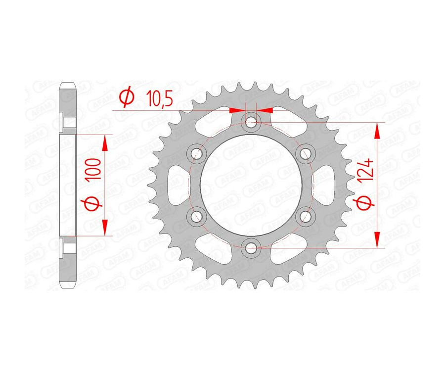 Couronne AFAM acier standard 50609 - 525 Couronne AFAM acier standard 50609 - 525