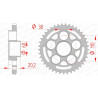 Couronne AFAM acier standard 50800 - 525 - 1074678005