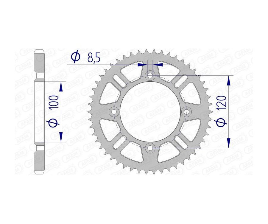 Couronne AFAM aluminium 15104 - 428 - 1074533006