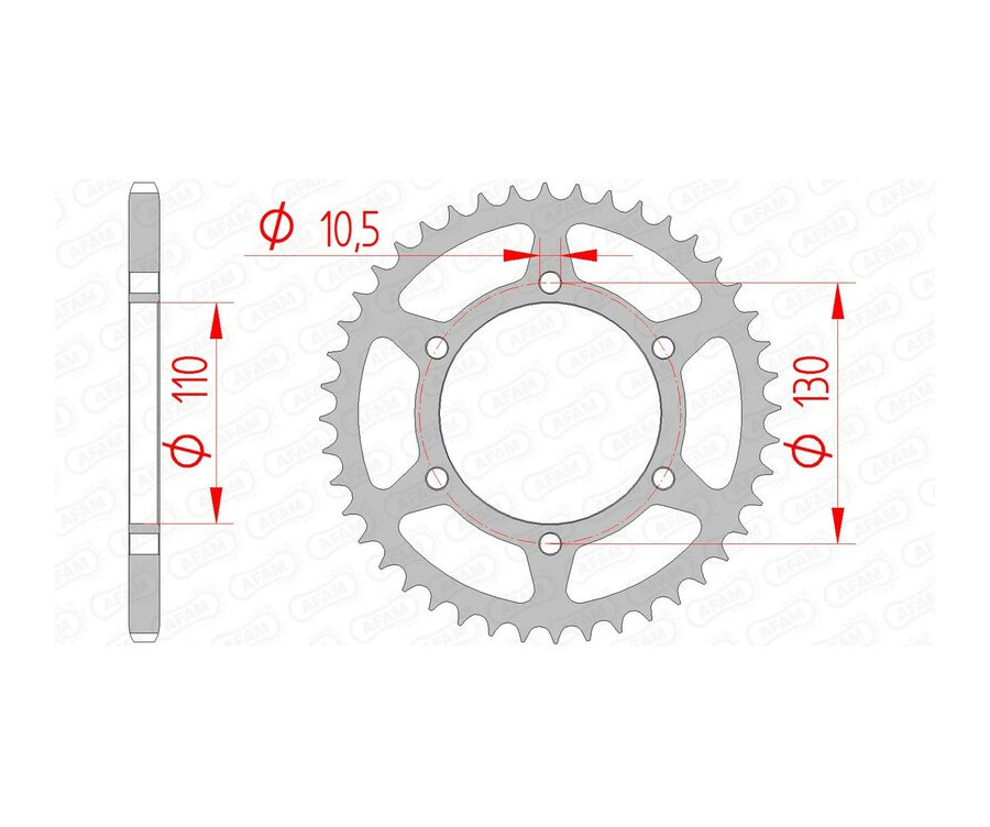 Couronne AFAM acier standard 16500 - 520 - 1074573004