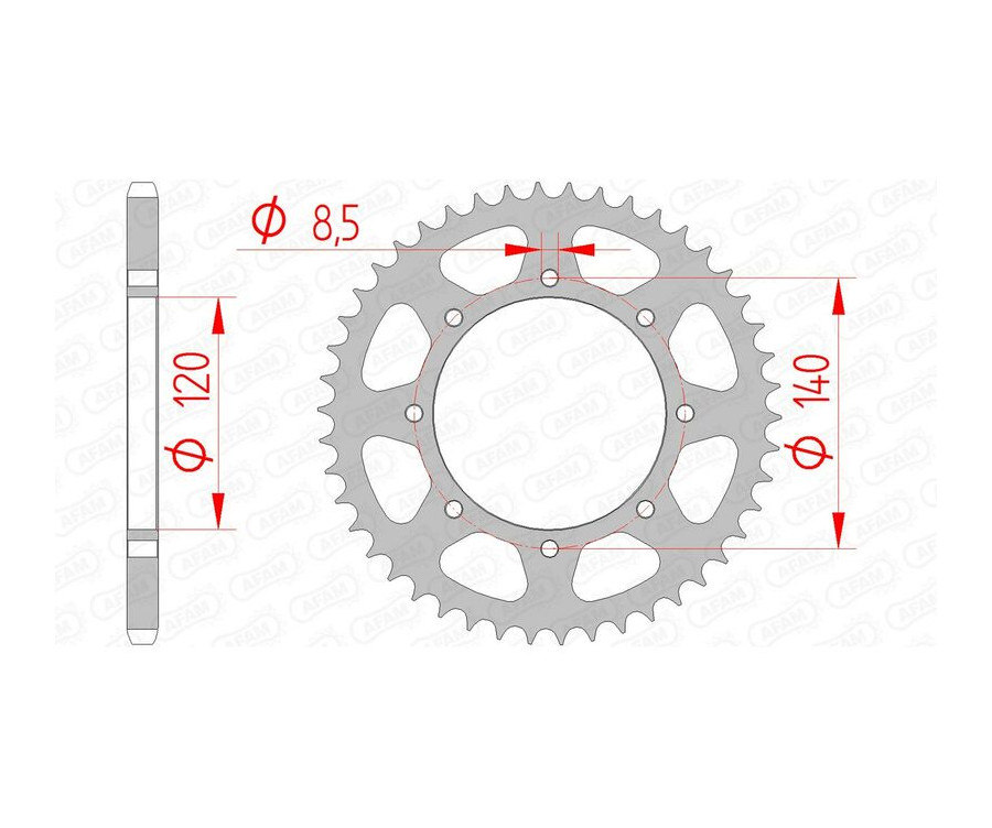 Couronne AFAM acier standard 16600 - 520 - 1074581003