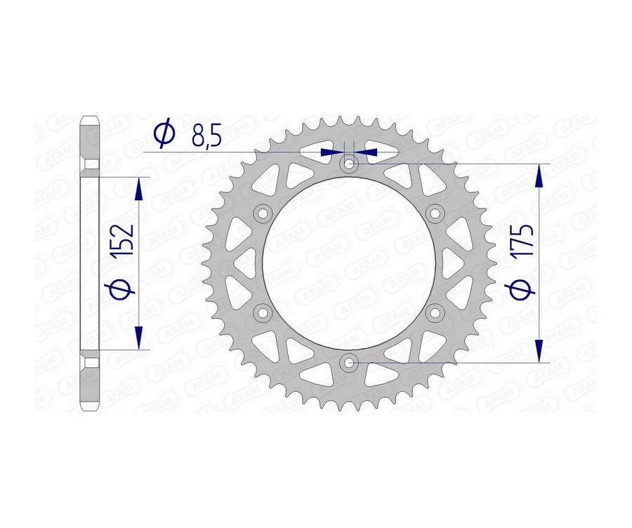 Couronne AFAM aluminium 13508 - 520 Couronne AFAM aluminium 13508 - 520