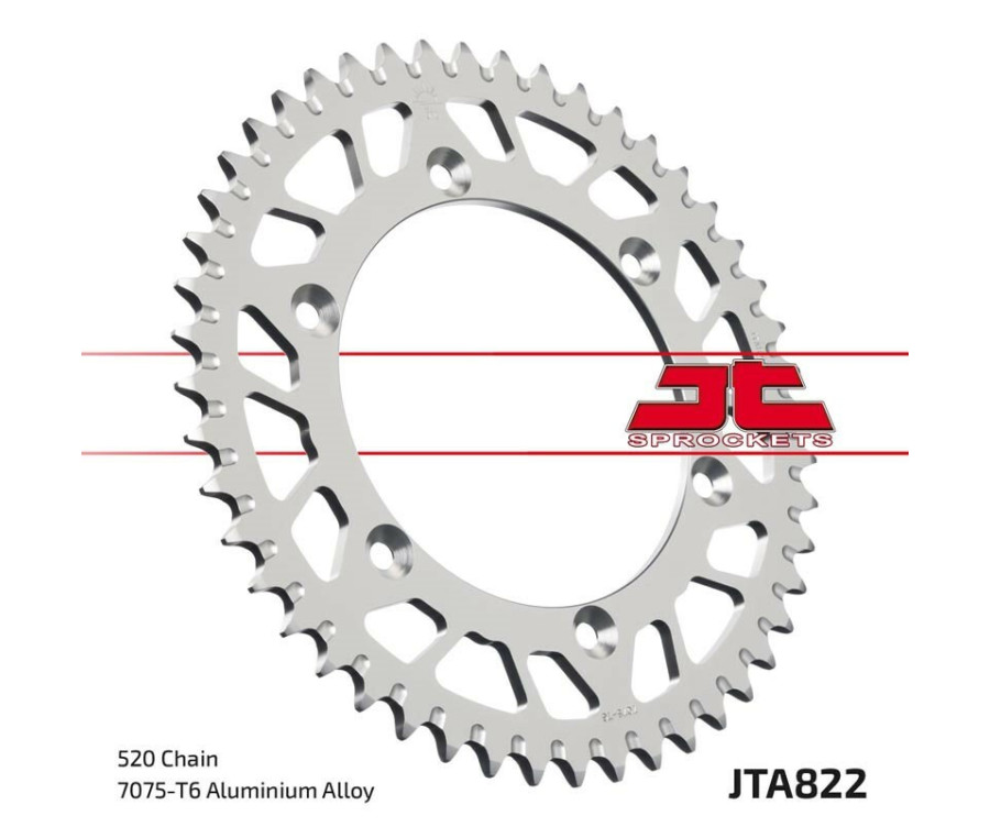 Couronne JT SPROCKETS aluminium ultra-light anti-boue 822 - 520 - 1096577005