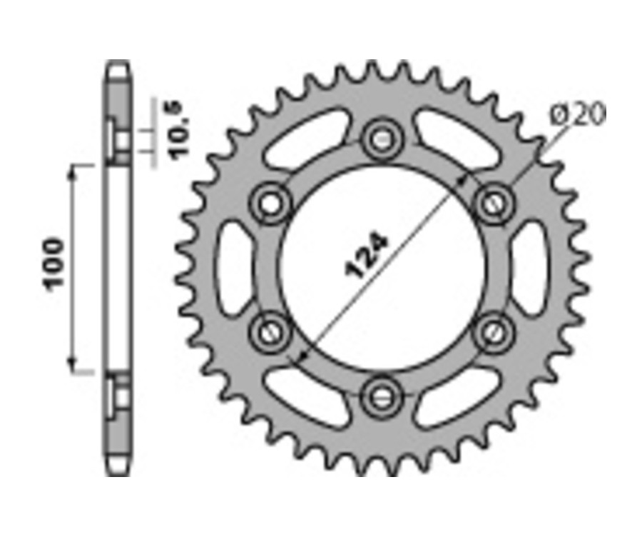 Couronne PBR acier C45 standard 1027 - 520 Couronne PBR acier C45 standard 1027 - 520