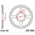 Couronne JT SPROCKETS acier standard 1843 - 428 Couronne JT SPROCKETS acier standard 1843 - 428