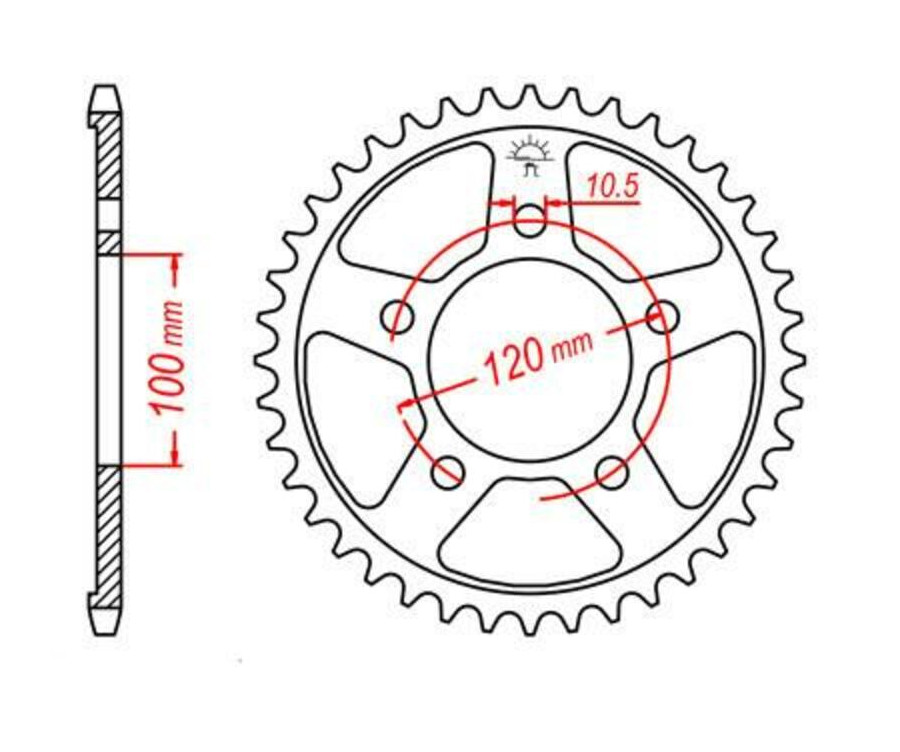 Couronne JT SPROCKETS acier standard 702 - 525 - 1075091004