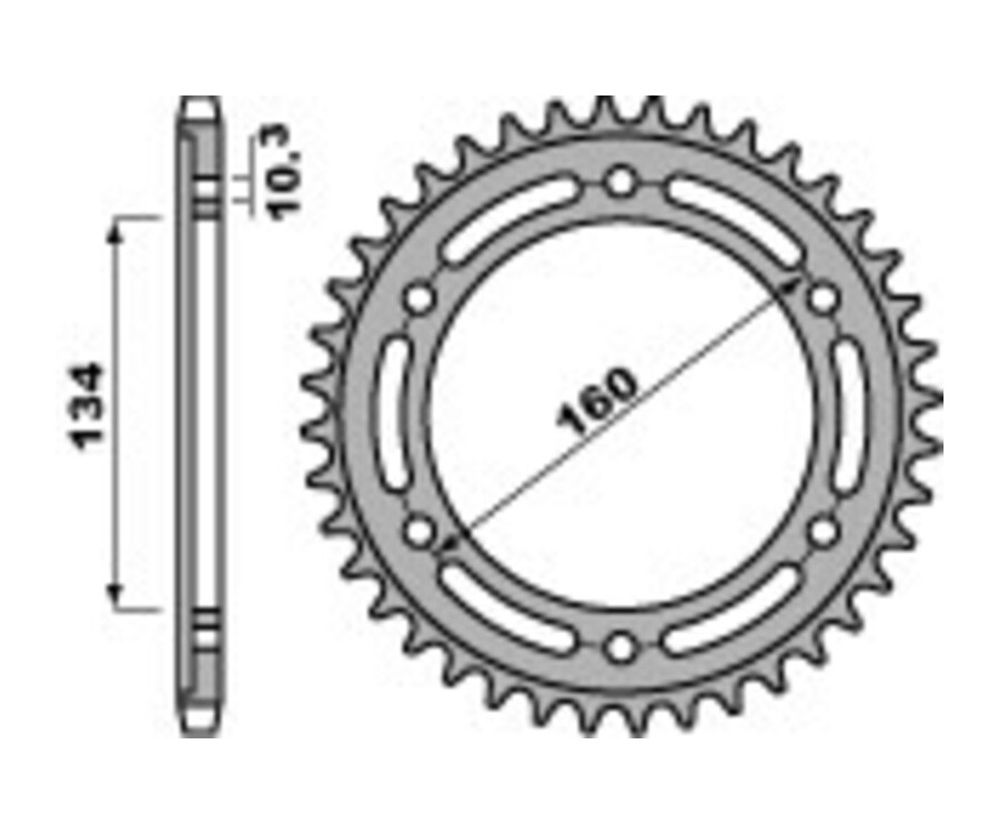 Couronne PBR aluminium ultra-light anodisé dur 4400 - 520 Couronne PBR aluminium ultra-light anodisé dur 4400 - 520