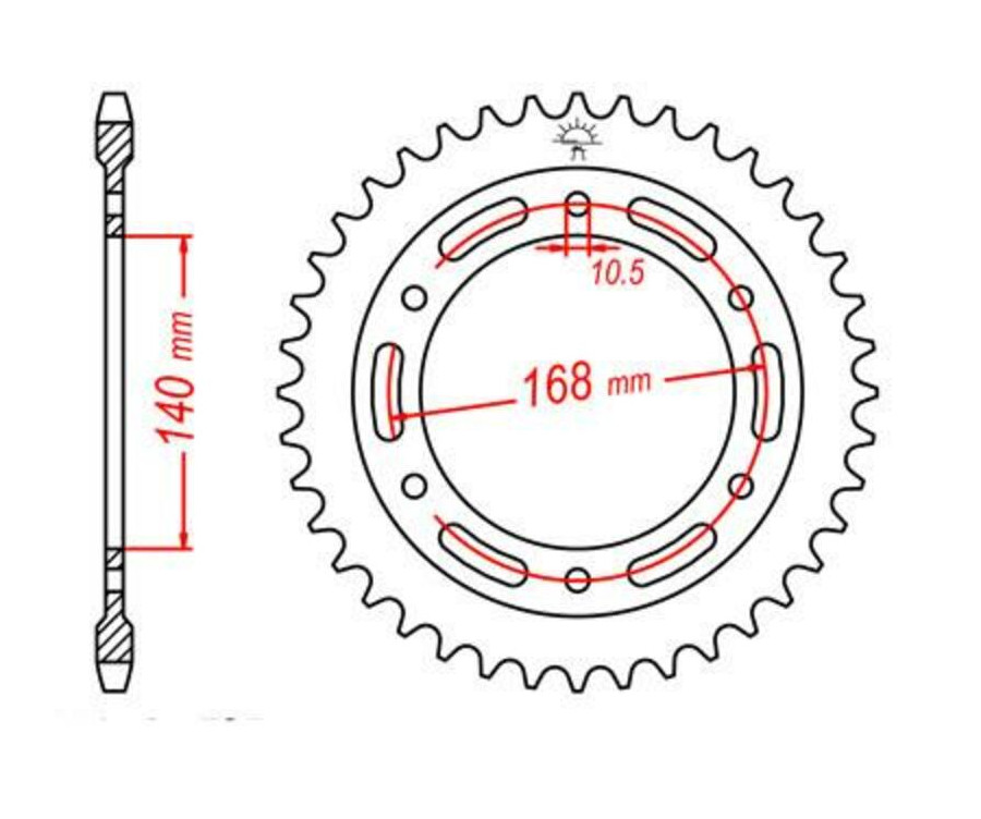 Couronne JT SPROCKETS acier standard 3 - 525 - 1075508002