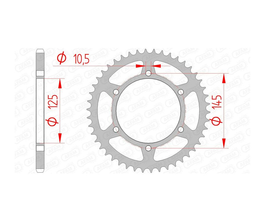 Couronne AFAM acier standard 12305 - 520 - 1074430001