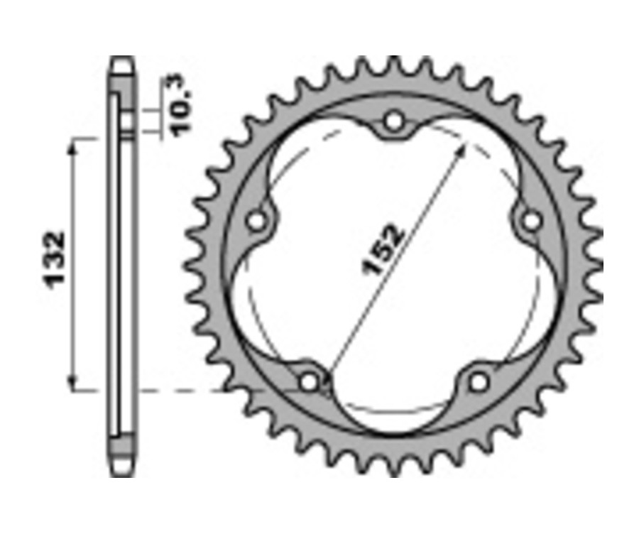 Couronne PBR aluminium Ultra-Light anodisé dur 4460 - 525 - 1075331002