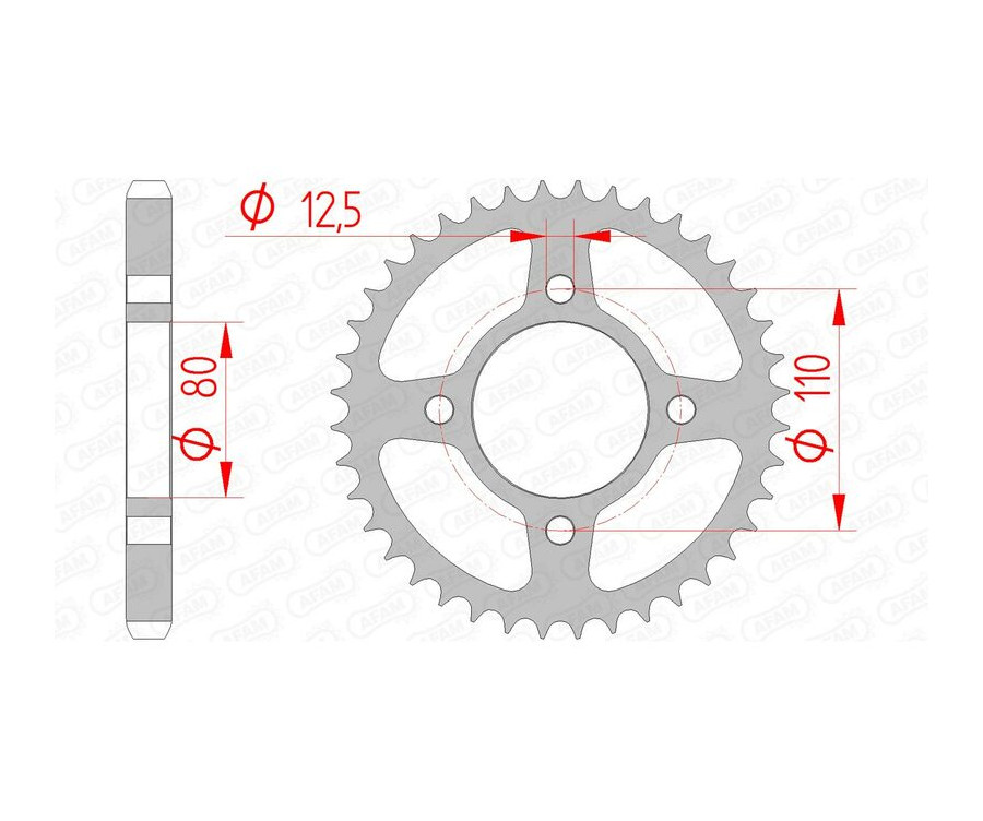 Couronne AFAM acier standard 10603 - 530 - 1074367003