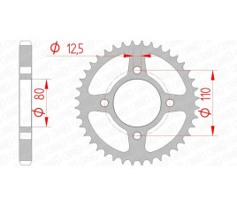 Couronne AFAM acier standard 10603 - 530