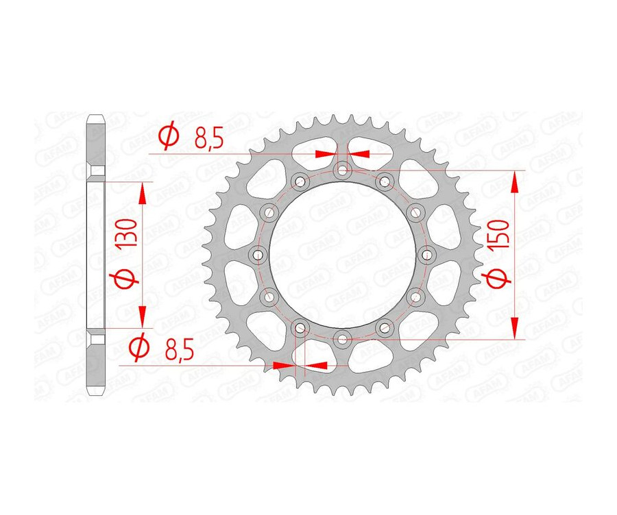 Couronne AFAM acier anti-boue 12323 - 520 Couronne AFAM acier anti-boue 12323 - 520