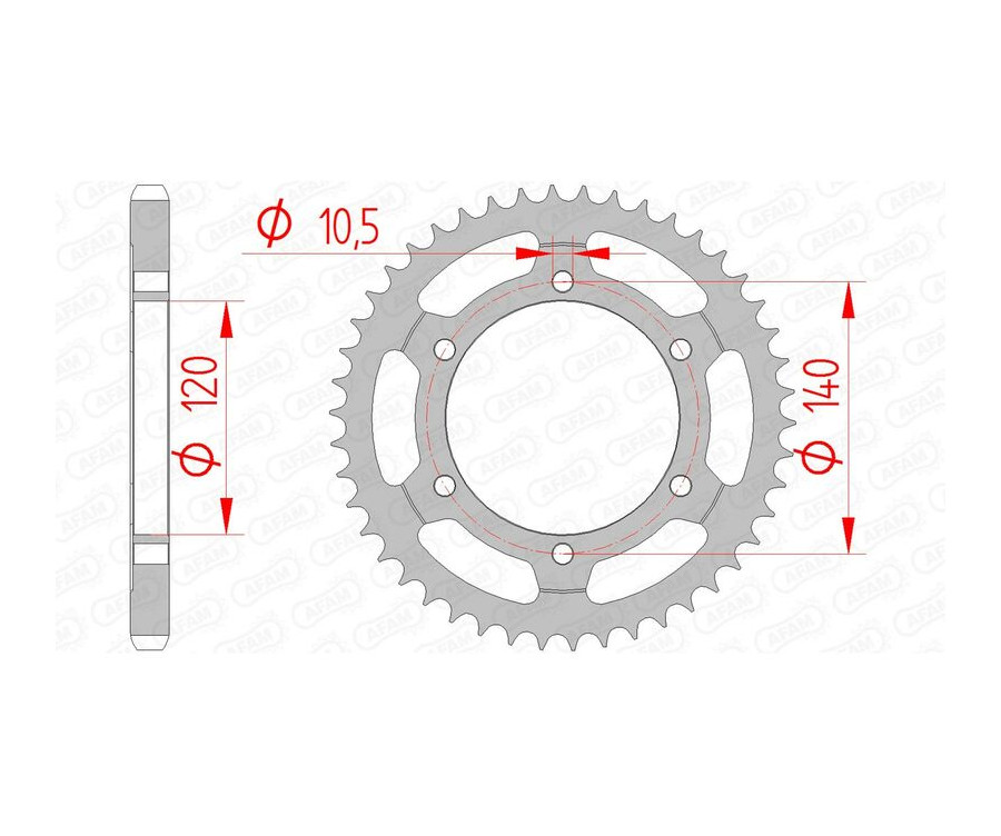Couronne AFAM acier standard 14507 - 525 - 1074521002