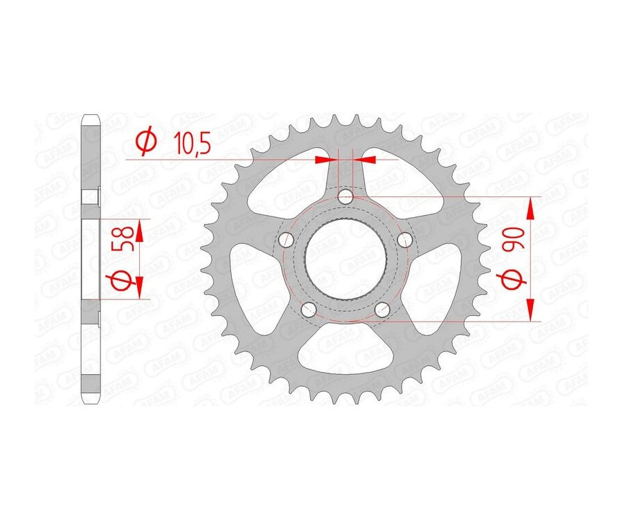Couronne AFAM acier standard 10215 - 520 - 1074332001