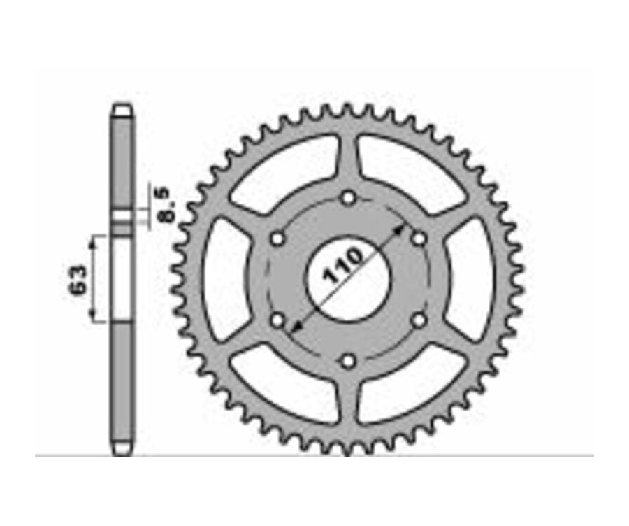 Couronne PBR aluminium Ultra-Light anodisé dur 4675 - 520 Couronne PBR aluminium Ultra-Light anodisé dur 4675 - 520