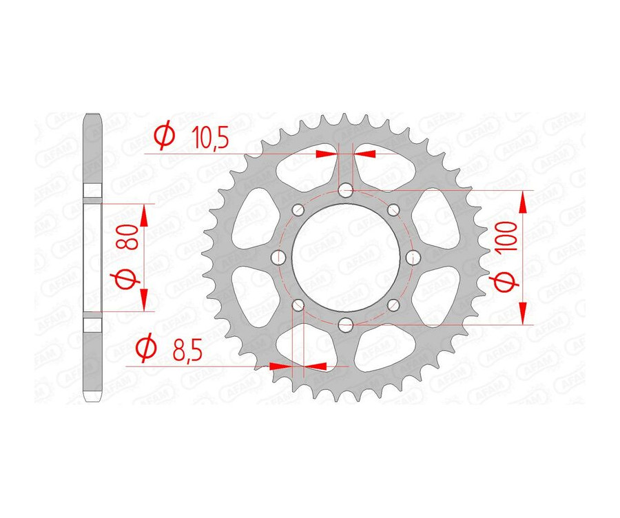 Couronne AFAM acier standard 14312 - 520 - 1074509001