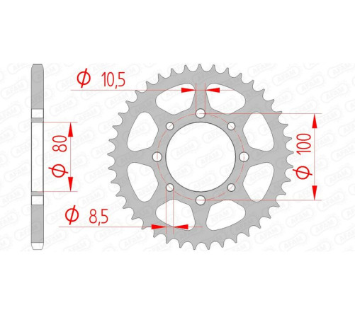 Couronne AFAM acier standard 14312 - 520