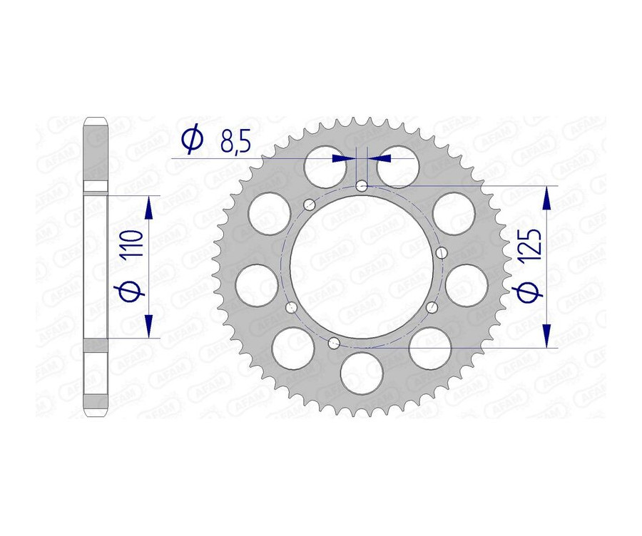 Couronne AFAM aluminium 60104 - 428 - 1074707001