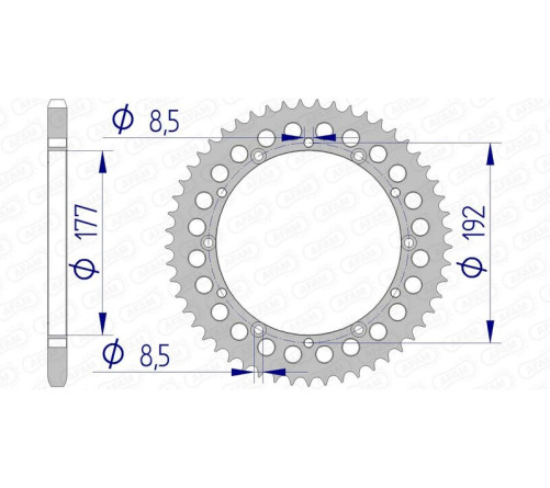 Couronne AFAM aluminium 63300 - 520 - 1074712002