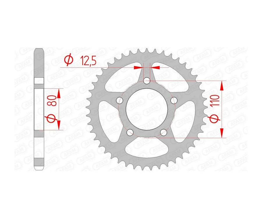 Couronne AFAM acier standard 10608 - 525 - 1074372002