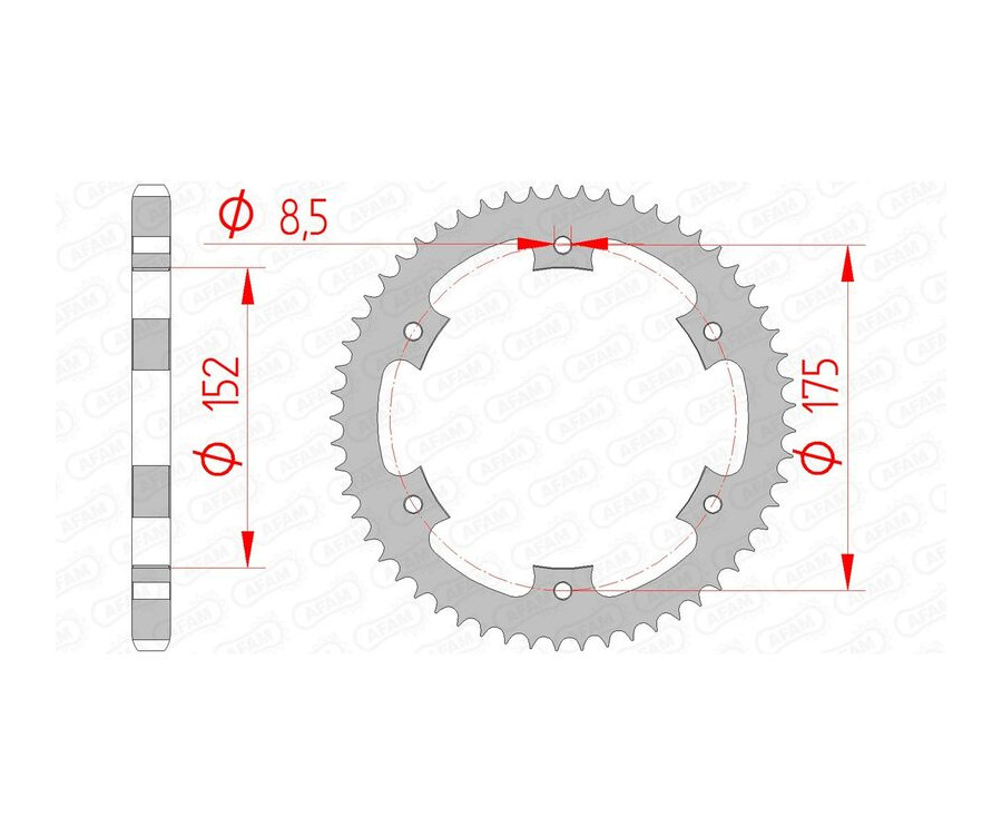 Couronne AFAM acier standard 12207 - 428 - 1074414002