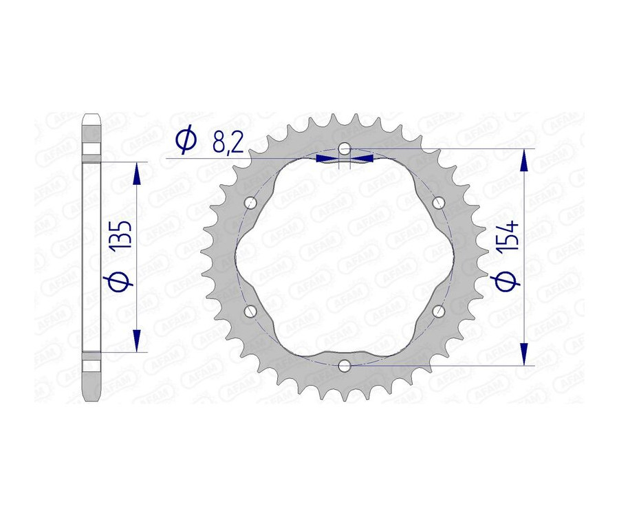 Couronne AFAM aluminium 51804 - 520 - 1074696002