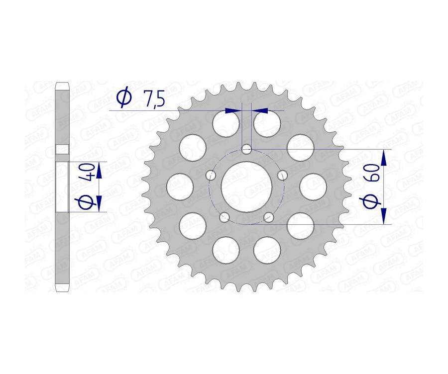 Couronne AFAM aluminium 72105 - 415 Couronne AFAM aluminium 72105 - 415