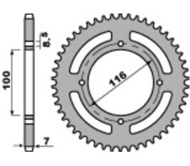 Couronne PBR acier C45 standard 467M - 428 - 1075390002