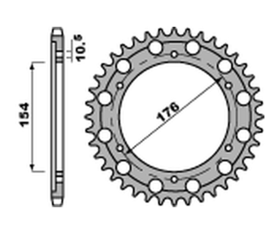 Couronne PBR acier C45 standard 4679 - 525 Couronne PBR acier C45 standard 4679 - 525