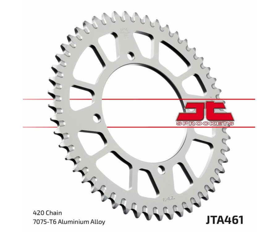 Couronne JT SPROCKETS aluminium ultra-light anti-boue 461 - 420 - 1096570003