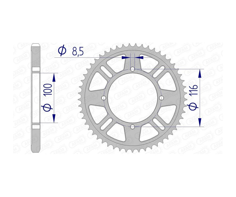 Couronne AFAM aluminium 17105428 - 1074597001