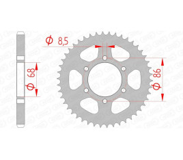 Couronne AFAM acier standard 16201 - 428