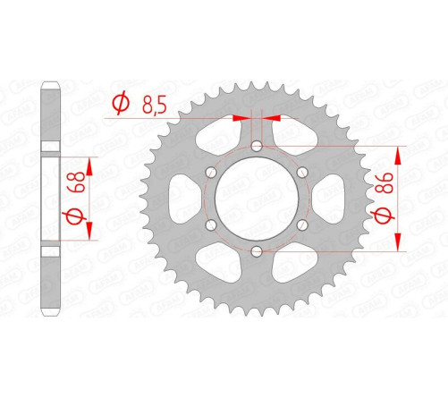 Couronne AFAM acier standard 16201 - 428