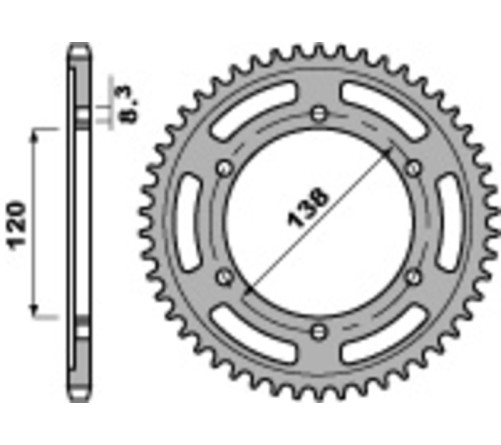 Couronne PBR acier C45 standard 253 - 525 - 1075249001