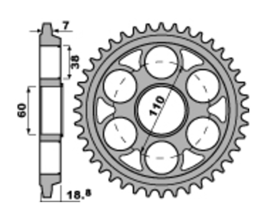 Couronne PBR aluminium Ultra-Light anodisé dur 4522 - 525 - 1075345002