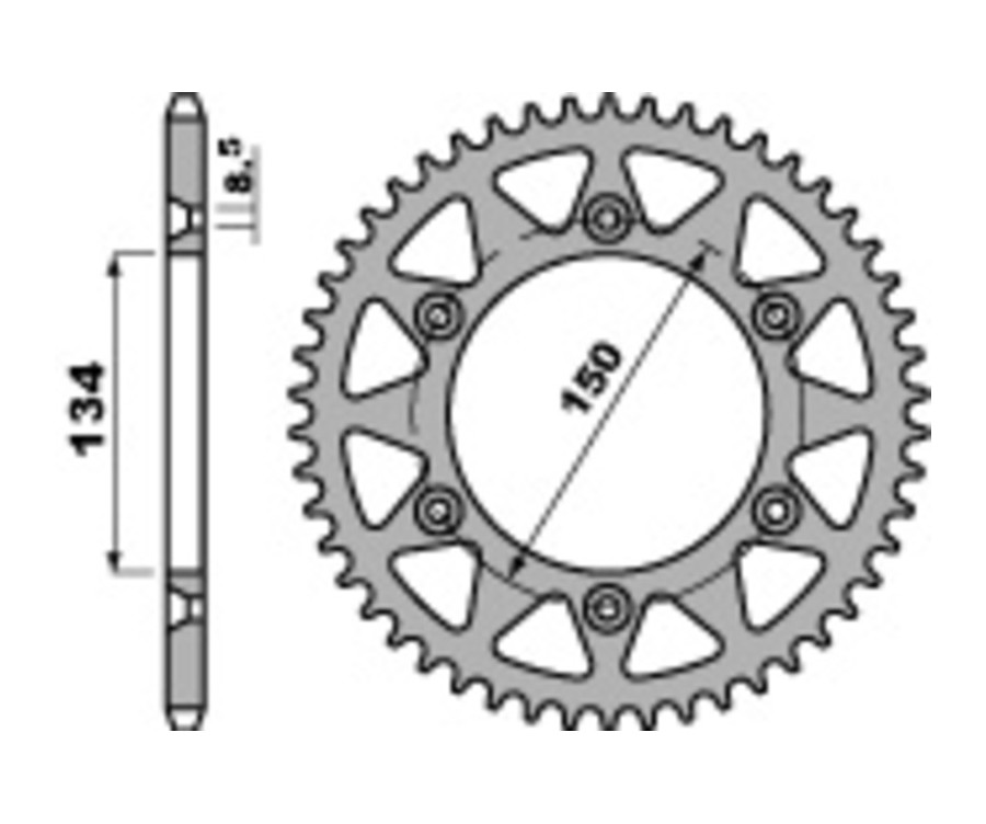Couronne PBR acier C45 standard 489 - 520 - 1075563007